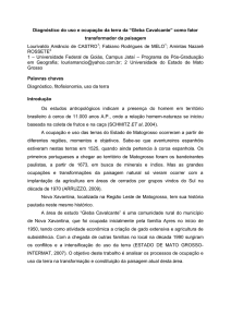 Diagnóstico do uso e ocupação da terra da “Gleba Cavalcante