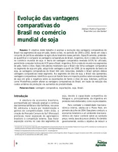 Evolução das vantagens comparativas do Brasil no comércio