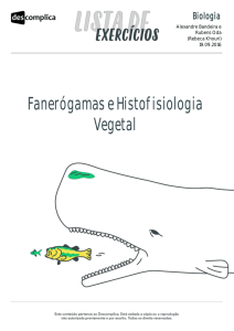 Fanerógamas e Histofisiologia Vegetal