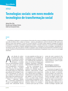 Tecnologias sociais: um novo modelo tecnológico - Ver-a