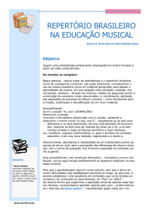 REPERTÓRIO BRASILEIRO NA EDUCAÇÃO MUSICAL