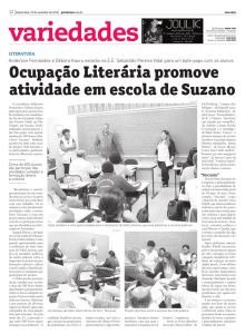 Ocupação Literária promove atividade em escola de Suzano