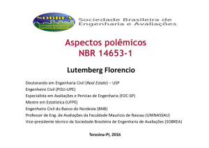 Aspectos polêmicos NBR 14653-1 - SOBREA