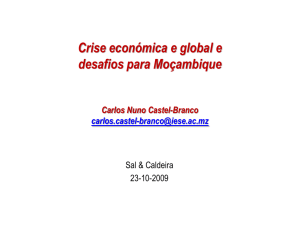 Crise económica e global e desafios para Moçambique