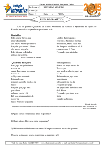 Leia os poemas Quadrilha de Carlos Drummond de Andrade e
