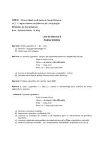 UDESC – Universidade do Estado de Santa Catarina DCC