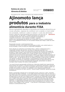 Ajinomoto lança produtos para a indústria alimentícia durante FISA