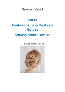 Curso Penteados para Festas e Noivas CursosOnlineSP.com.br