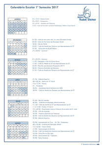 Calendário Escolar 1º Semestre 2017