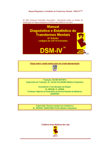 MANUAL DSM-IV - Blog da Psicologia Unimar