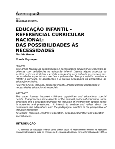 Educação Infantil - Referencial Curricular Nacional