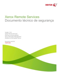 Xerox Remote Services Documento técnico de segurança