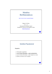 Modelos BioMatemáticos - Universidade de Lisboa