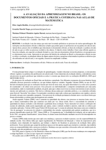a avaliação da aprendizagem no brasil: os documentos - IFSP-BRA