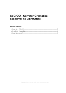 CoGrOO - Corretor Gramatical acoplável ao LibreOffice