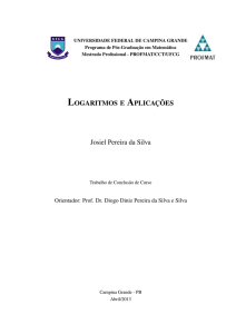 Logaritmos e Aplicações - UAMat