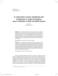A natureza como teofania em Orígenes e João Eriúgena
