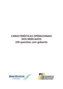 CARACTERÍSTICAS OPERACIONAIS DOS MERCADOS 239