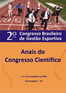 Anais do 2º Congresso Brasileiro de Gestão Esportiva