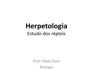 Herpetologia Estudo dos répteis