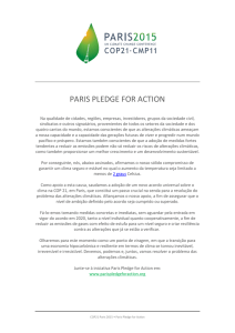 PARIS PLEDGE FOR ACTION