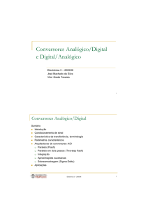 Conversores Analógico/Digital e Digital/Analógico