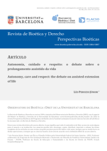 Revista de Bioética y Derecho Perspectivas Bioéticas