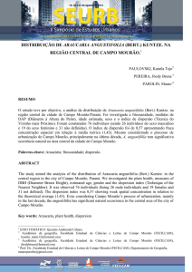 DISTRIBUIÇÃO DE ARAUCARIA ANGUSTIFOLIA (BERT.) KUNTZE
