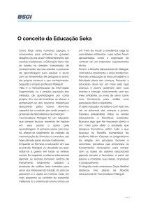 O conceito da Educação Soka