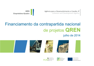 Financiamento da contrapartida nacional de projetos QREN