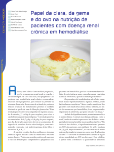 Papel da clara, da gema e do ovo na nutrição de pacientes com