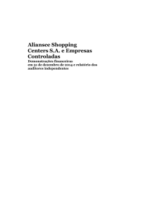 Page 1. Aliansce Shopping. Centers S.A. e Empresas. Controladas