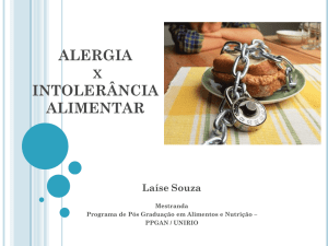 Palestra alergia x intolerancia alimentar