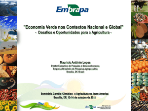 "Economia Verde nos Contextos Nacional e Global"
