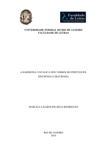 A harmonia vocálica nos verbos do português