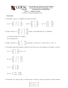 Lista 1 - Algebra Linear Exercícios