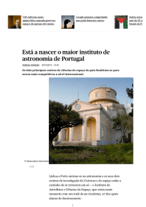 Está a nascer o maior instituto de astronomia de Portugal
