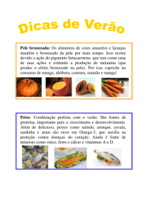 Pele bronzeada: Os alimentos de cores amarelos e laranjas