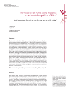 Inovação social: rumo a uma mudança experimental na política