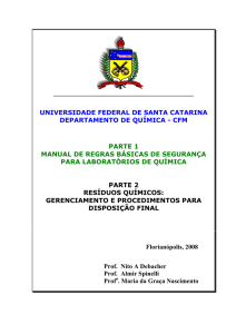 Manual de Segurança do Departamento de Química da UFSC