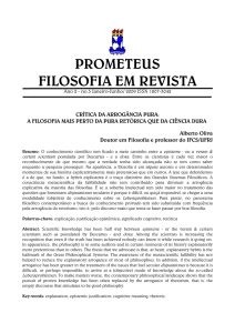 prometeus filosofia em revista - Sistema Eletrônico de Editoração de
