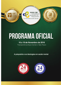 Programa Oficial - XXXV Congresso Brasileiro de Psiquiatria
