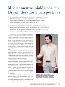 Medicamentos biológicos, no Brasil: desafios e perspectivas