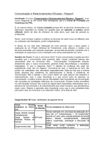 Rapport - Instituto Brasileiro de Coaching e PNL Aplicados