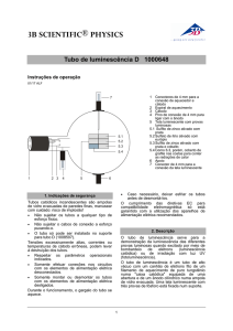 Manual do produto - Tubo de luminescência D