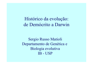 Histórico da evolução: de Demócrito a Darwin