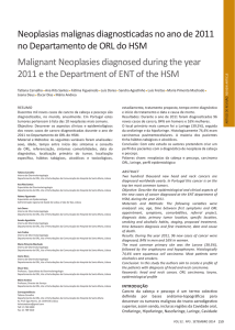 Neoplasias malignas diagnosticadas no ano de 2011 no