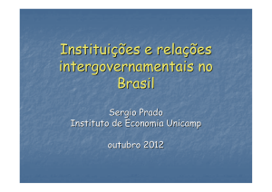 Instituições e relações intergovernamentais no