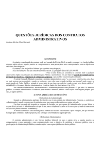 questões jurídicas dos contratos administrativos