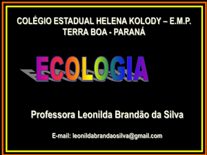Ecologia - Professora Leonilda